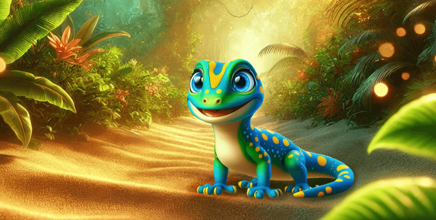 Die kleine Smaragdeidechse Joli, unser Maskottchen